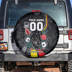 Penrith Panthers 60th Anniversary Custom Spare Tire Cover Native Australian Protea And Hibiscus Tropical Floral