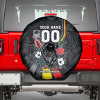 Penrith Panthers 60th Anniversary Custom Spare Tire Cover Native Australian Protea And Hibiscus Tropical Floral