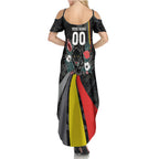 Penrith Panthers 60th Anniversary Custom Summer Maxi Dress Native Australian Protea And Hibiscus Tropical Floral