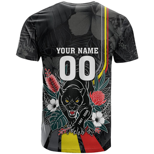Penrith Panthers 60th Anniversary Custom T Shirt Native Australian Protea And Hibiscus Tropical Floral