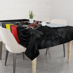 Penrith Panthers 60th Anniversary Custom Tablecloth Native Australian Protea And Hibiscus Tropical Floral