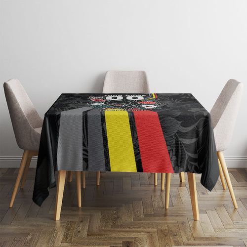 Penrith Panthers 60th Anniversary Custom Tablecloth Native Australian Protea And Hibiscus Tropical Floral