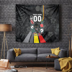 Penrith Panthers 60th Anniversary Custom Tapestry Native Australian Protea And Hibiscus Tropical Floral