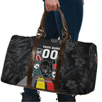 Penrith Panthers 60th Anniversary Custom Travel Bag Native Australian Protea And Hibiscus Tropical Floral