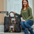 Penrith Panthers 60th Anniversary Custom Travel Bag Native Australian Protea And Hibiscus Tropical Floral