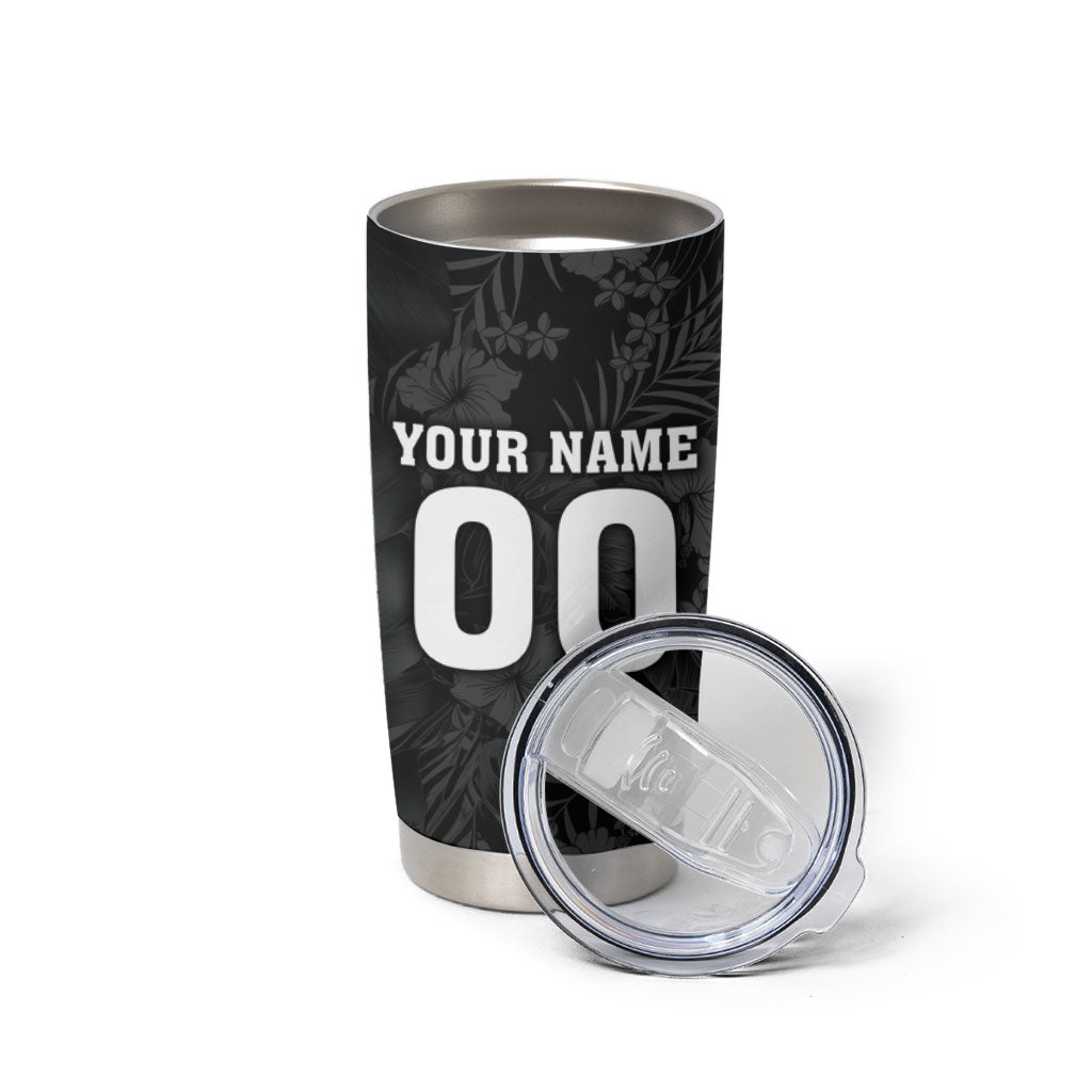 Penrith Panthers 60th Anniversary Custom Tumbler Cup Native Australian Protea And Hibiscus Tropical Floral