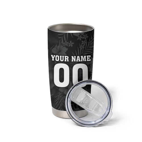 Penrith Panthers 60th Anniversary Custom Tumbler Cup Native Australian Protea And Hibiscus Tropical Floral