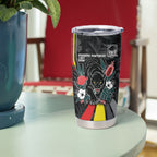 Penrith Panthers 60th Anniversary Custom Tumbler Cup Native Australian Protea And Hibiscus Tropical Floral