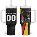 Penrith Panthers 60th Anniversary Custom Tumbler With Handle Native Australian Protea And Hibiscus Tropical Floral