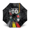 Penrith Panthers 60th Anniversary Custom Umbrella Native Australian Protea And Hibiscus Tropical Floral