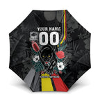 Penrith Panthers 60th Anniversary Custom Umbrella Native Australian Protea And Hibiscus Tropical Floral