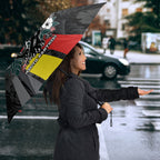 Penrith Panthers 60th Anniversary Custom Umbrella Native Australian Protea And Hibiscus Tropical Floral
