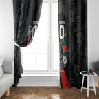 Penrith Panthers 60th Anniversary Custom Window Curtain Native Australian Protea And Hibiscus Tropical Floral