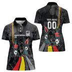 Penrith Panthers 60th Anniversary Custom Women Polo Shirt Native Australian Protea And Hibiscus Tropical Floral