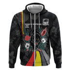 Penrith Panthers 60th Anniversary Custom Zip Hoodie Native Australian Protea And Hibiscus Tropical Floral