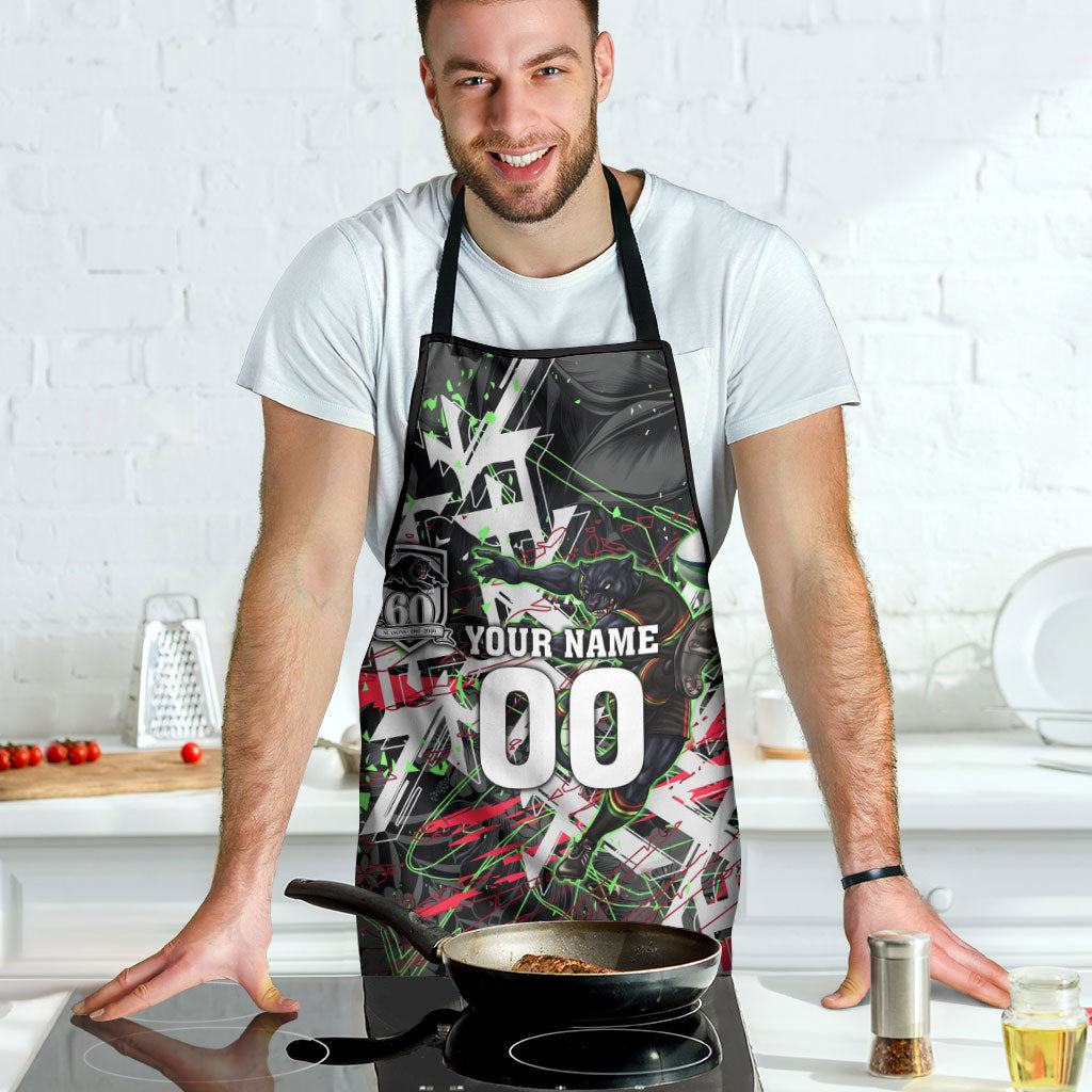 Personalised Penrith Panthers 60th Anniversary Apron Abstract Graffiti - Dynamic Mascot Illustration 2026