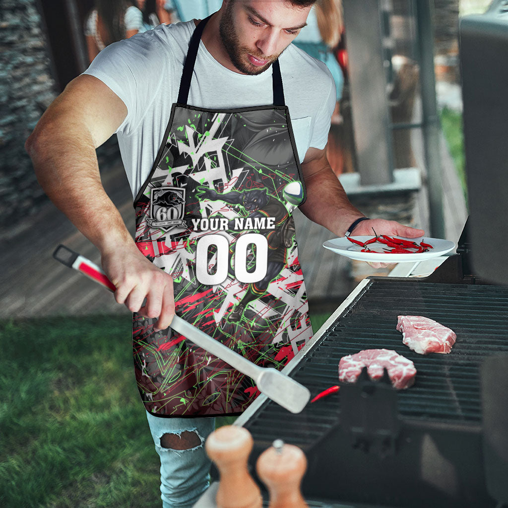 Personalised Penrith Panthers 60th Anniversary Apron Abstract Graffiti - Dynamic Mascot Illustration 2026