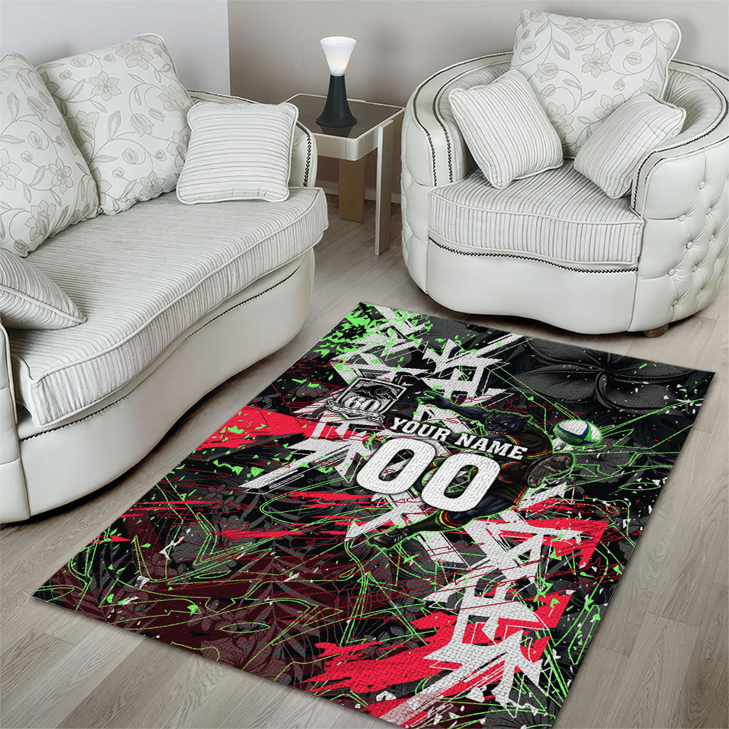 Personalised Penrith Panthers 60th Anniversary Area Rug Abstract Graffiti - Dynamic Mascot Illustration 2026