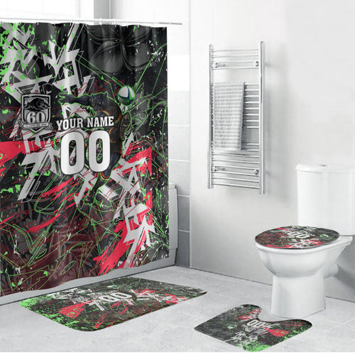 Personalised Penrith Panthers 60th Anniversary Bathroom Set Abstract Graffiti - Dynamic Mascot Illustration 2026