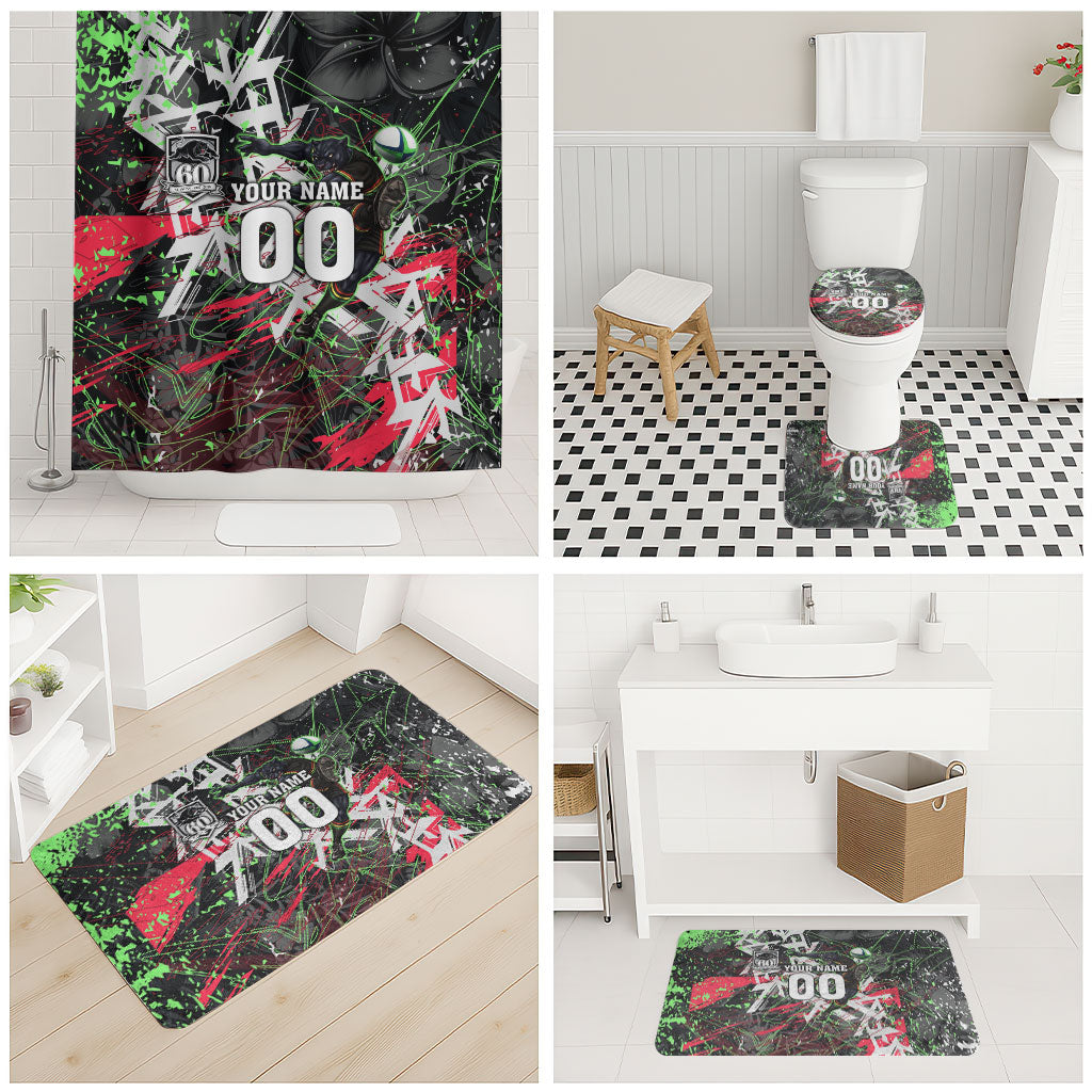 Personalised Penrith Panthers 60th Anniversary Bathroom Set Abstract Graffiti - Dynamic Mascot Illustration 2026
