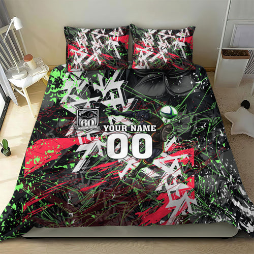 Personalised Penrith Panthers 60th Anniversary Bedding Set Abstract Graffiti - Dynamic Mascot Illustration 2026