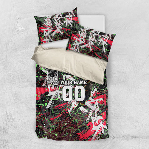Personalised Penrith Panthers 60th Anniversary Bedding Set Abstract Graffiti - Dynamic Mascot Illustration 2026