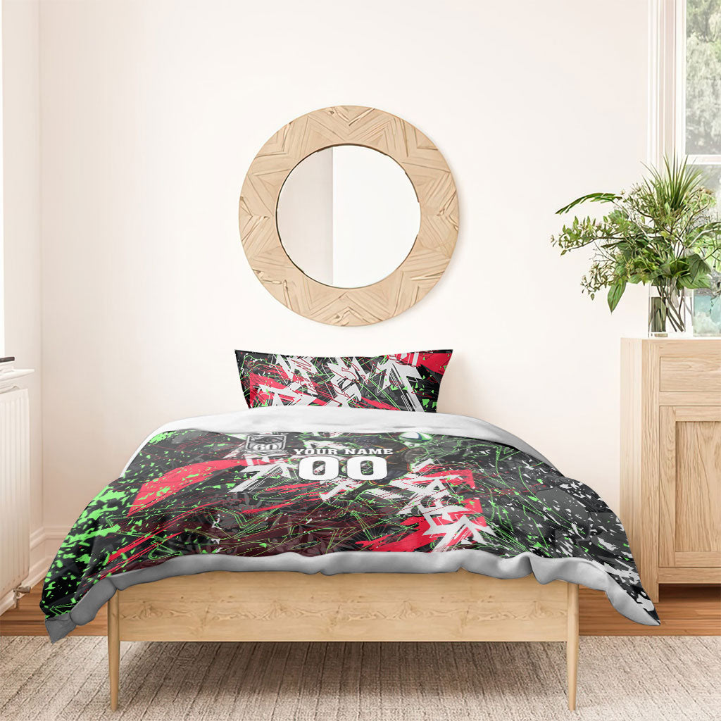 Personalised Penrith Panthers 60th Anniversary Bedding Set Abstract Graffiti - Dynamic Mascot Illustration 2026