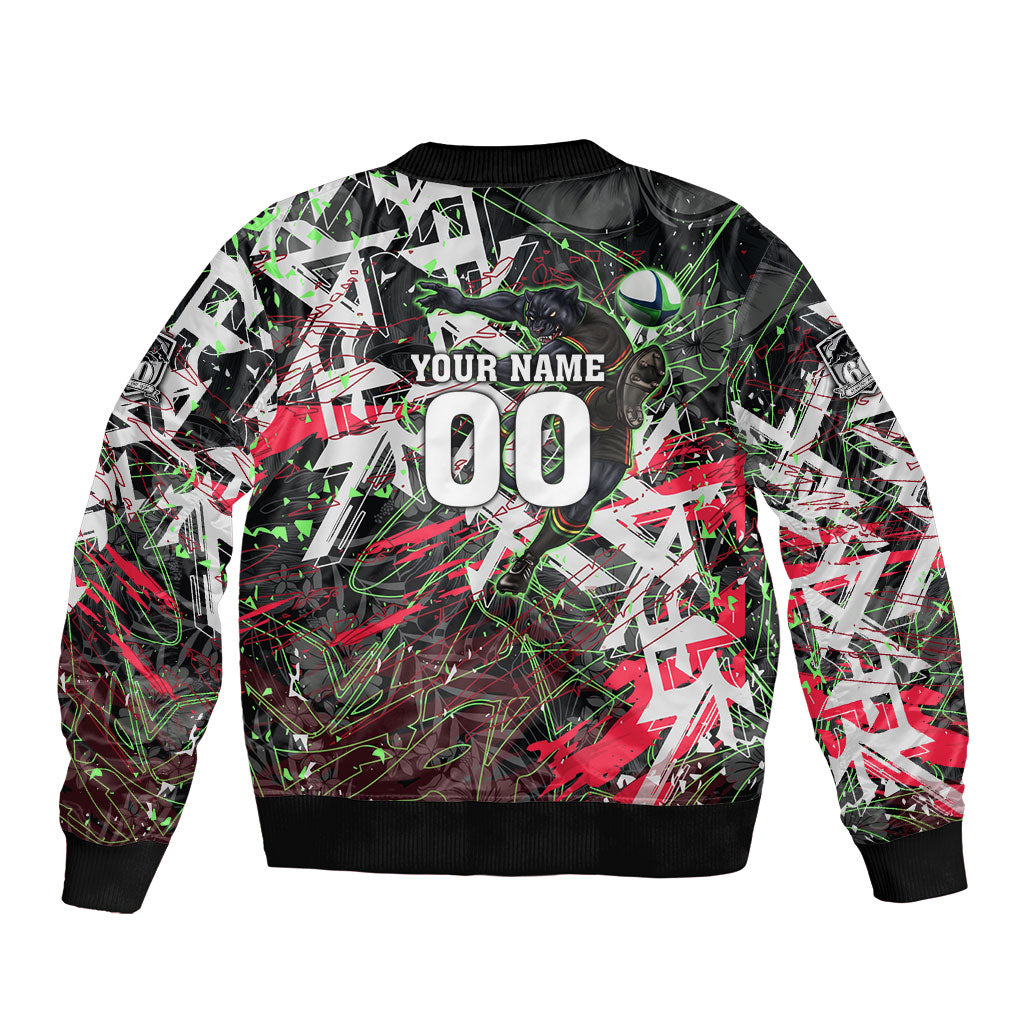 Personalised Penrith Panthers 60th Anniversary Bomber Jacket Abstract Graffiti - Dynamic Mascot Illustration 2026