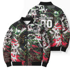 Personalised Penrith Panthers 60th Anniversary Bomber Puffer Jacket Abstract Graffiti - Dynamic Mascot Illustration 2026
