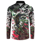 Personalised Penrith Panthers 60th Anniversary Button Sweatshirt Abstract Graffiti - Dynamic Mascot Illustration 2026