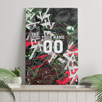Personalised Penrith Panthers 60th Anniversary Canvas Wall Art Abstract Graffiti - Dynamic Mascot Illustration 2026