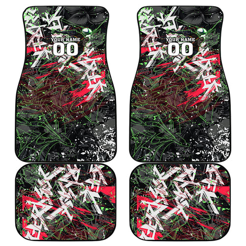 Personalised Penrith Panthers 60th Anniversary Car Mats Abstract Graffiti - Dynamic Mascot Illustration 2026