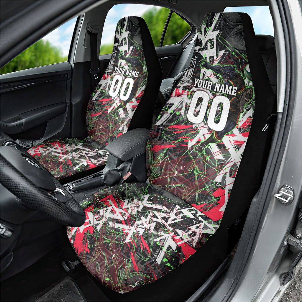Personalised Penrith Panthers 60th Anniversary Car Seat Cover Abstract Graffiti - Dynamic Mascot Illustration 2026
