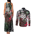 Personalised Penrith Panthers 60th Anniversary Couples Matching Tank Maxi Dress and Long Sleeve Button Shirt Abstract Graffiti - Dynamic Mascot Illustration 2026