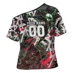 Personalised Penrith Panthers 60th Anniversary Cross Shoulder Shirt Abstract Graffiti - Dynamic Mascot Illustration 2026
