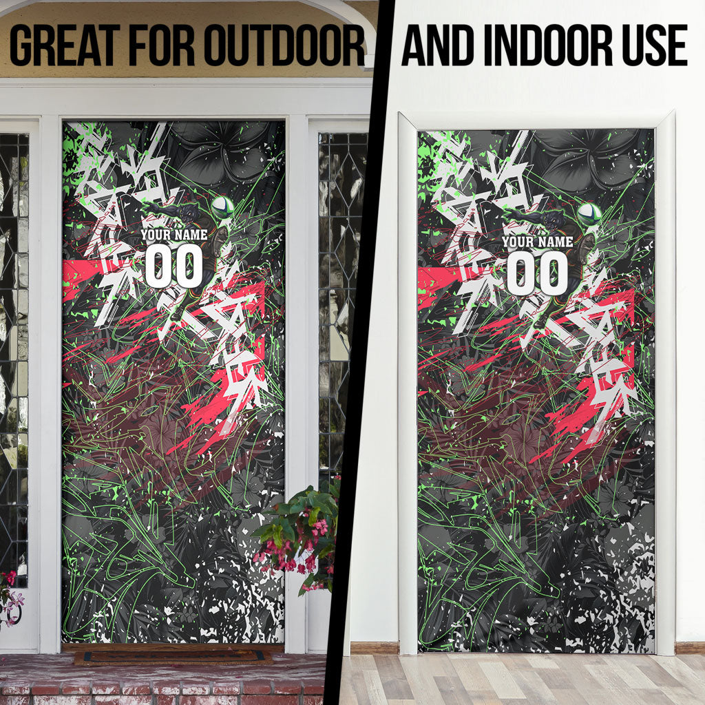 Personalised Penrith Panthers 60th Anniversary Door Cover Abstract Graffiti - Dynamic Mascot Illustration 2026