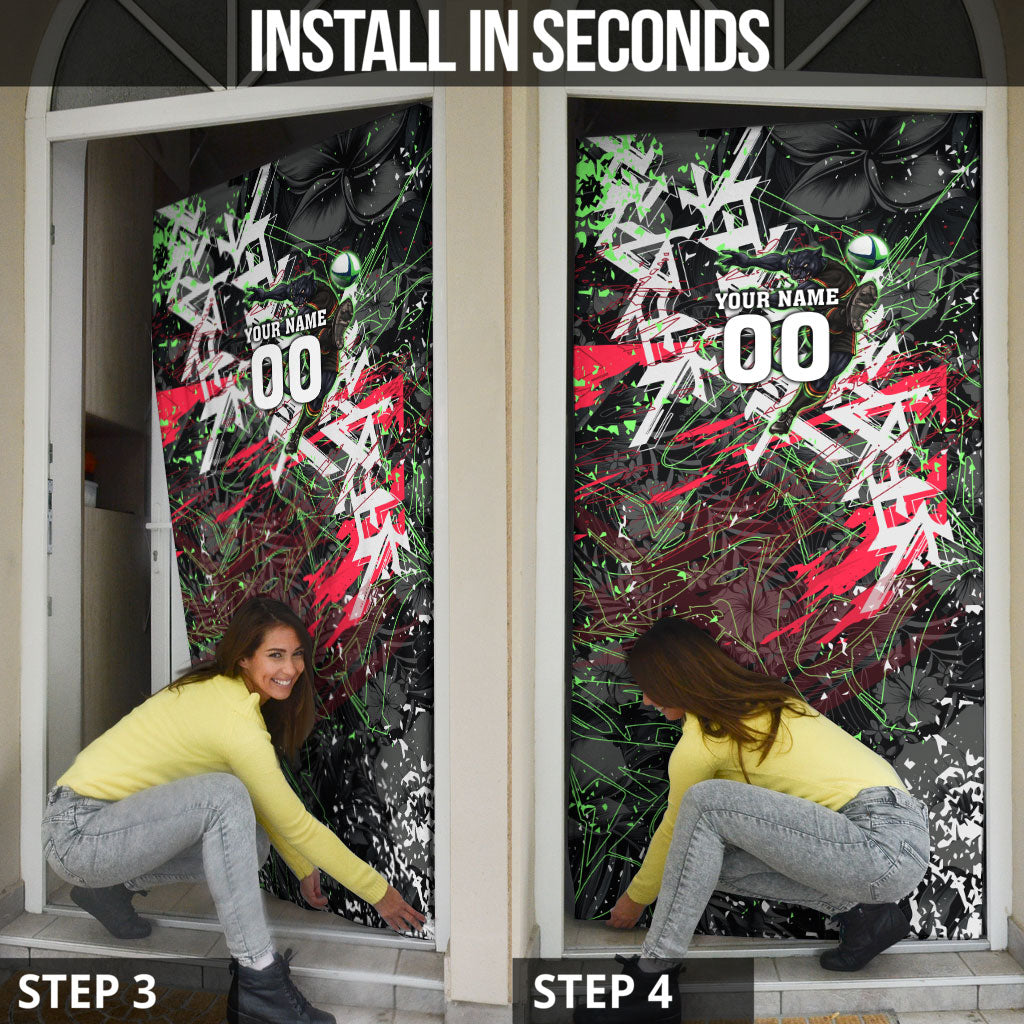 Personalised Penrith Panthers 60th Anniversary Door Cover Abstract Graffiti - Dynamic Mascot Illustration 2026