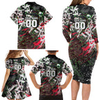 Personalised Penrith Panthers 60th Anniversary Family Matching Long Sleeve Bodycon Dress and Hawaiian Shirt Abstract Graffiti - Dynamic Mascot Illustration 2026