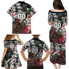 Personalised Penrith Panthers 60th Anniversary Family Matching Puletasi and Hawaiian Shirt Abstract Graffiti - Dynamic Mascot Illustration 2026