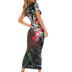 Personalised Penrith Panthers 60th Anniversary Family Matching Short Sleeve Bodycon Dress and Hawaiian Shirt Abstract Graffiti - Dynamic Mascot Illustration 2026
