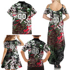 Personalised Penrith Panthers 60th Anniversary Family Matching Summer Maxi Dress and Hawaiian Shirt Abstract Graffiti - Dynamic Mascot Illustration 2026
