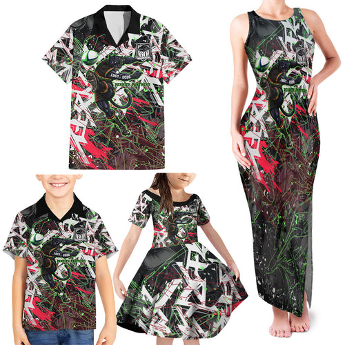 Personalised Penrith Panthers 60th Anniversary Family Matching Tank Maxi Dress and Hawaiian Shirt Abstract Graffiti - Dynamic Mascot Illustration 2026