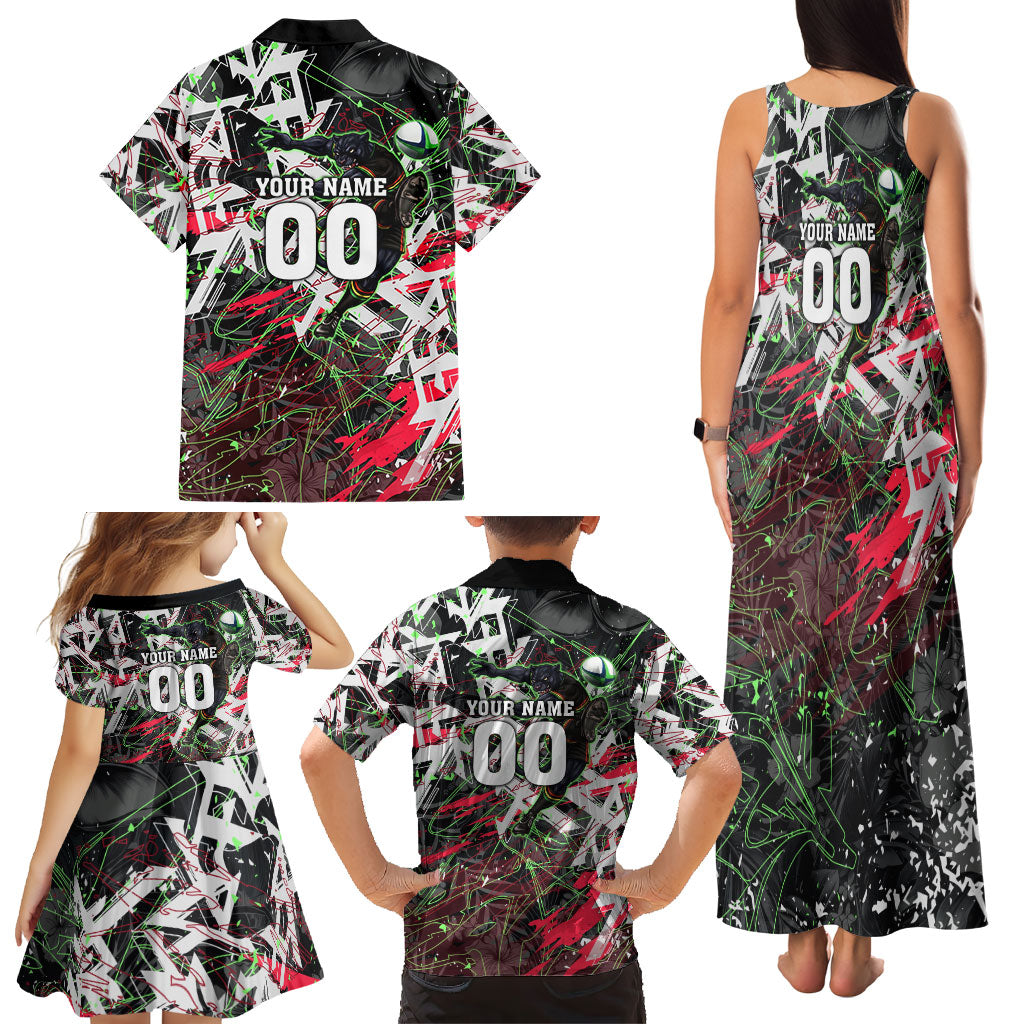 Personalised Penrith Panthers 60th Anniversary Family Matching Tank Maxi Dress and Hawaiian Shirt Abstract Graffiti - Dynamic Mascot Illustration 2026