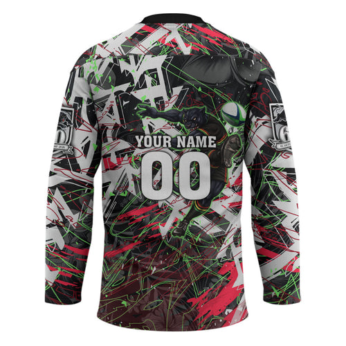 Personalised Penrith Panthers 60th Anniversary Hockey Jersey Abstract Graffiti - Dynamic Mascot Illustration 2026