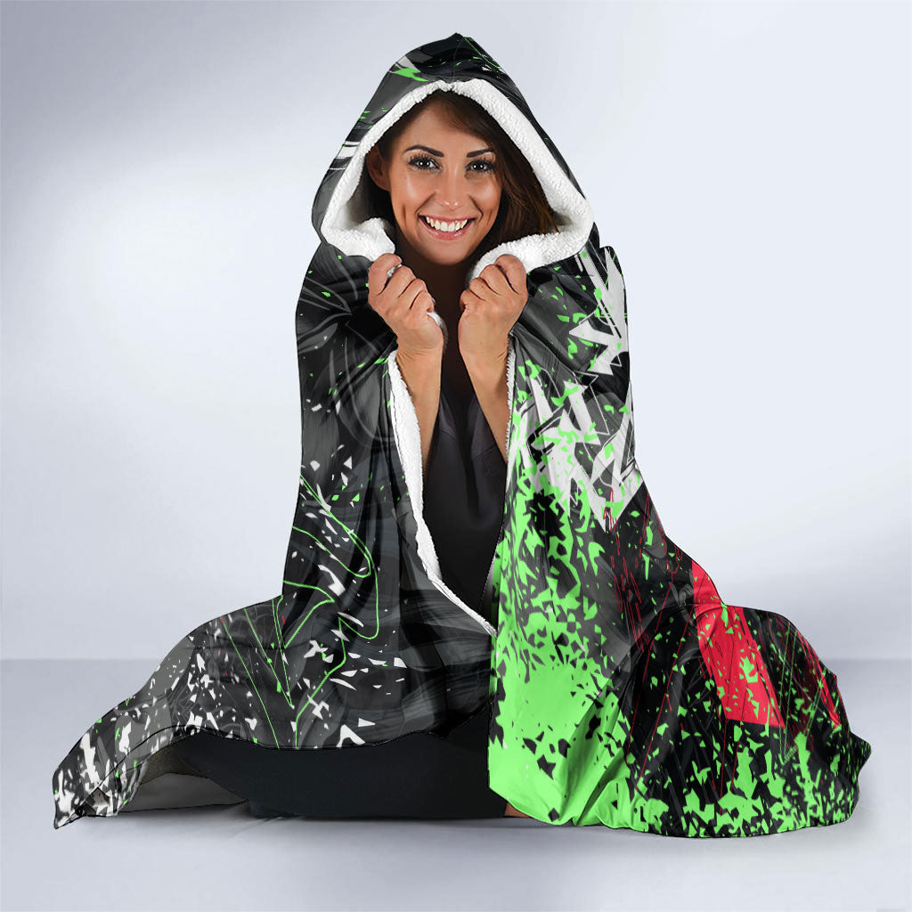 Personalised Penrith Panthers 60th Anniversary Hooded Blanket Abstract Graffiti - Dynamic Mascot Illustration 2026