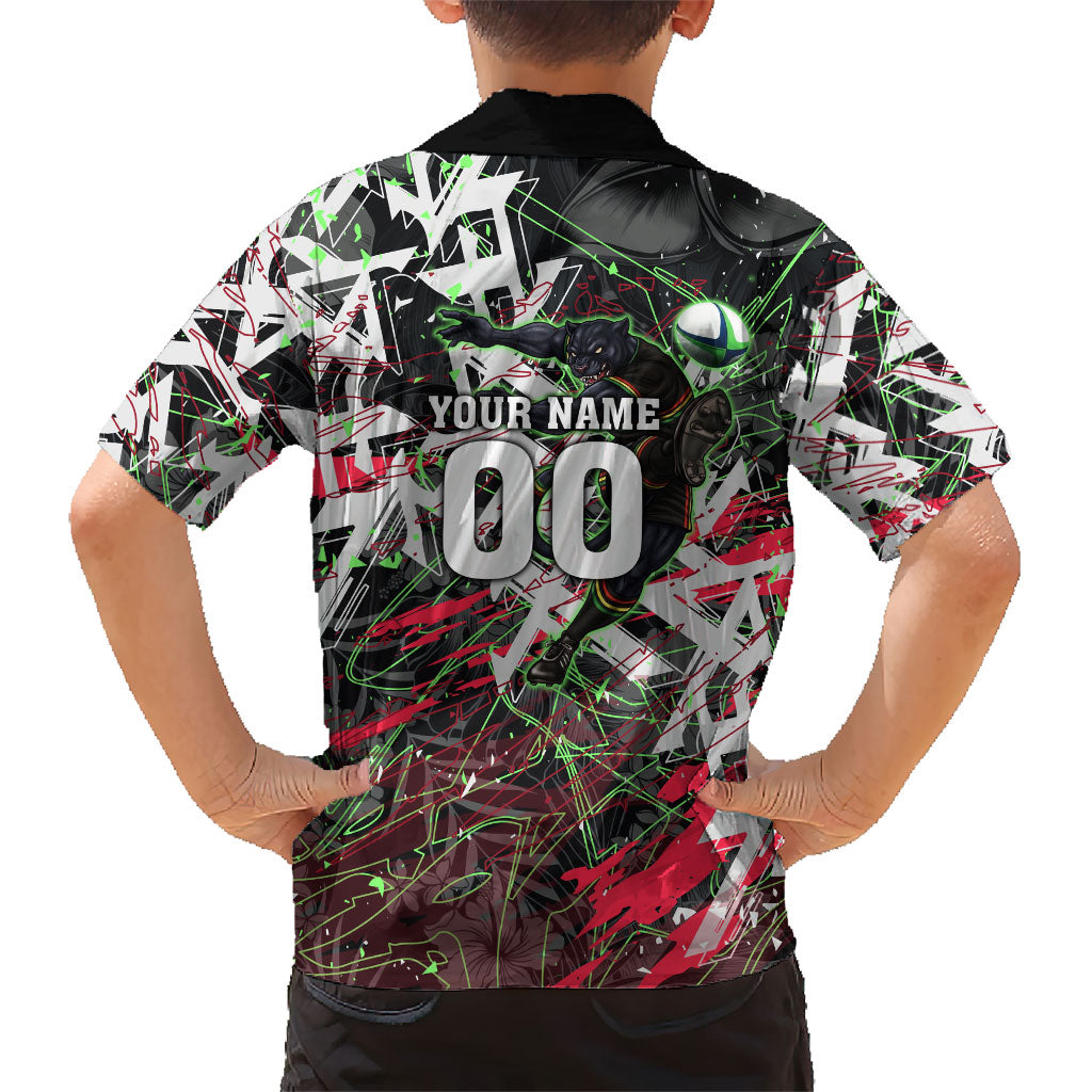 Personalised Penrith Panthers 60th Anniversary Kid Hawaiian Shirt Abstract Graffiti - Dynamic Mascot Illustration 2026