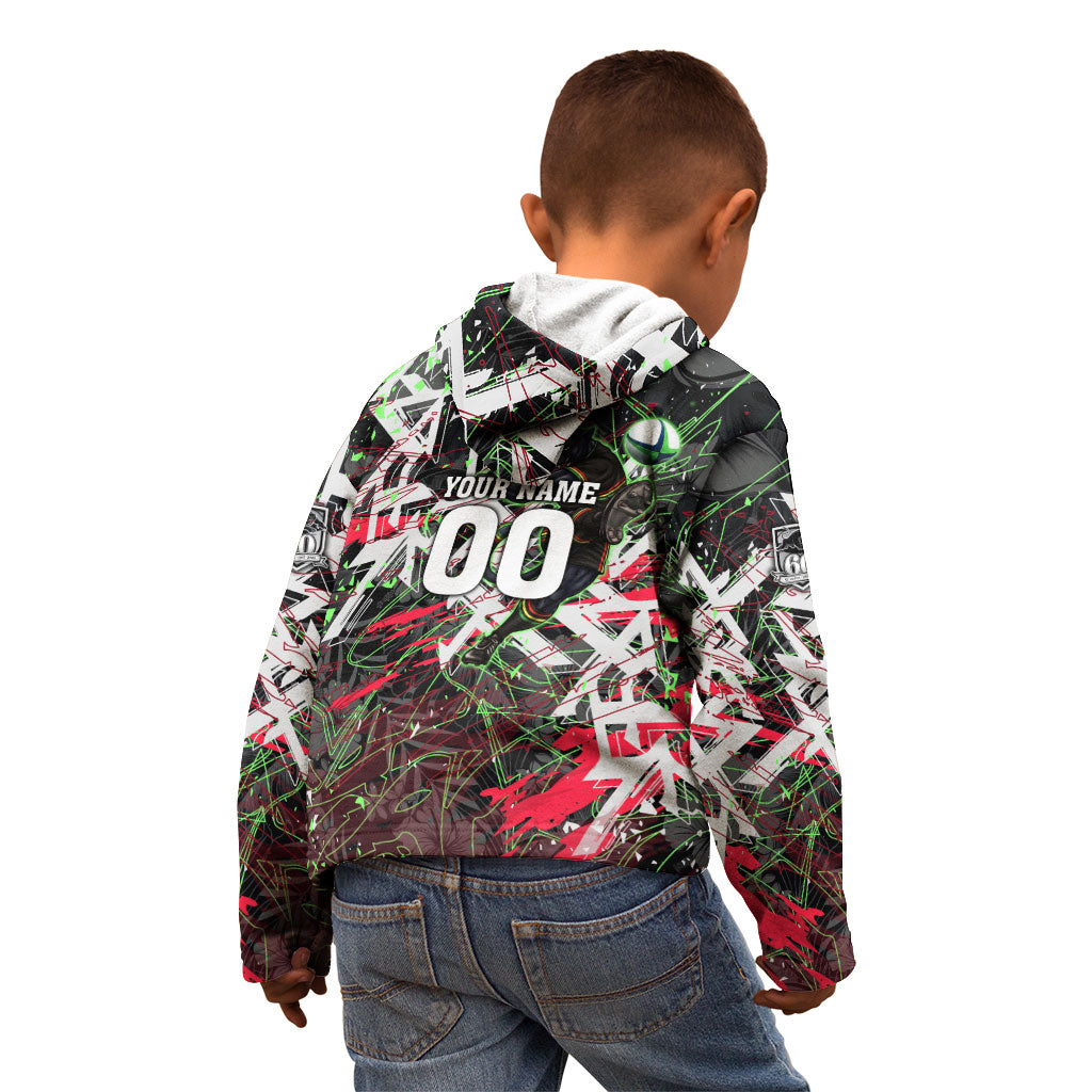Personalised Penrith Panthers 60th Anniversary Kid Hoodie Abstract Graffiti - Dynamic Mascot Illustration 2026