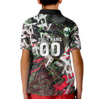 Personalised Penrith Panthers 60th Anniversary Kid Polo Shirt Abstract Graffiti - Dynamic Mascot Illustration 2026