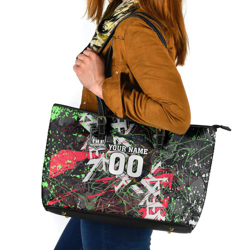 Personalised Penrith Panthers 60th Anniversary Leather Tote Bag Abstract Graffiti - Dynamic Mascot Illustration 2026