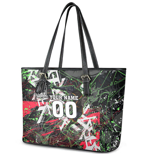 Personalised Penrith Panthers 60th Anniversary Leather Tote Bag Abstract Graffiti - Dynamic Mascot Illustration 2026
